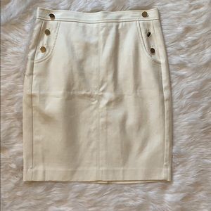 LOFT cream pencil skirt NWT!!